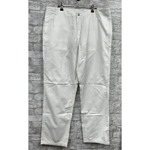 NWT Vilebrequin Men's XL White Cotton Straight Leg Dress Pant Zip Fly‎ Trouser